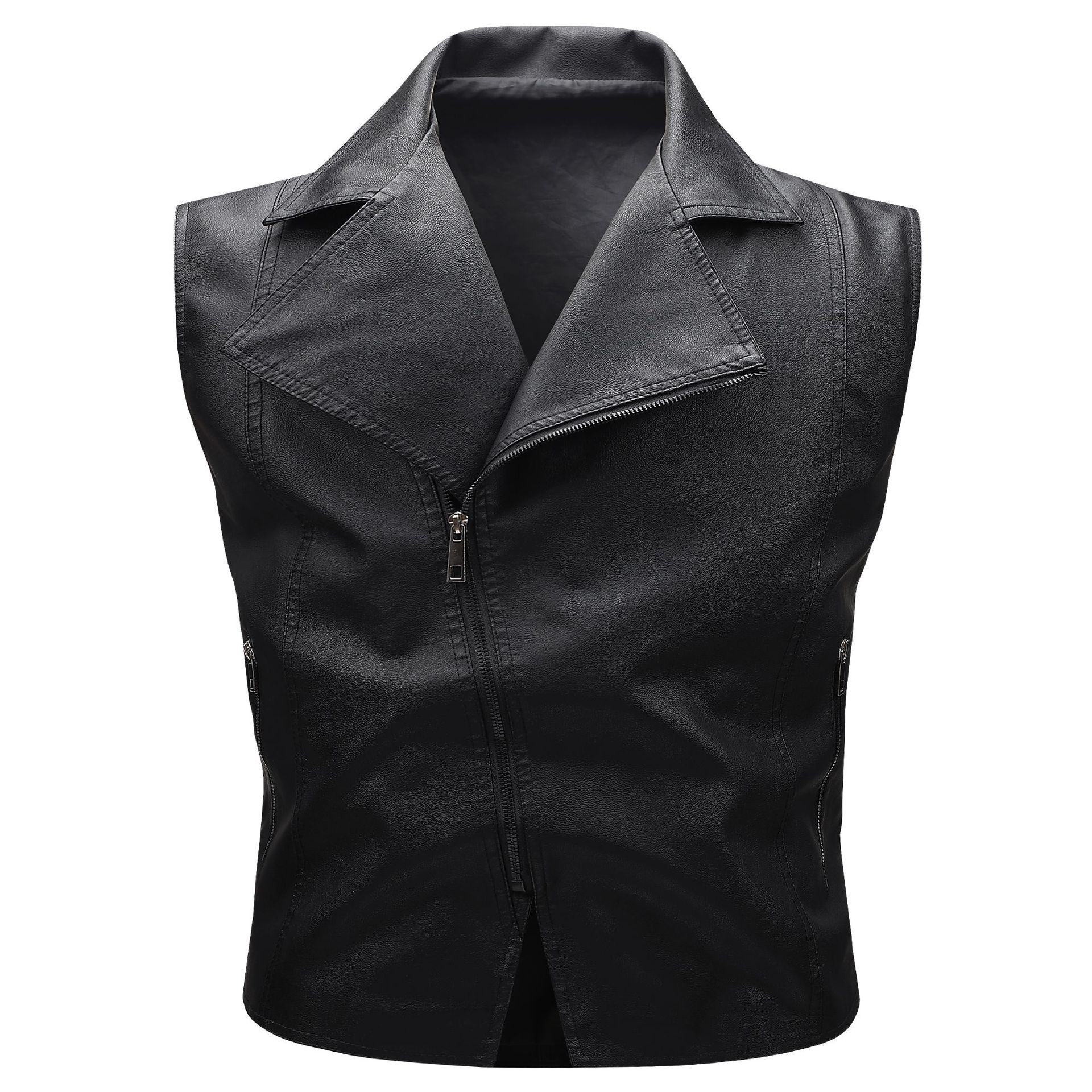 Leather Work Vest - Kurtka motocyklowa z podszewką sprężynową /