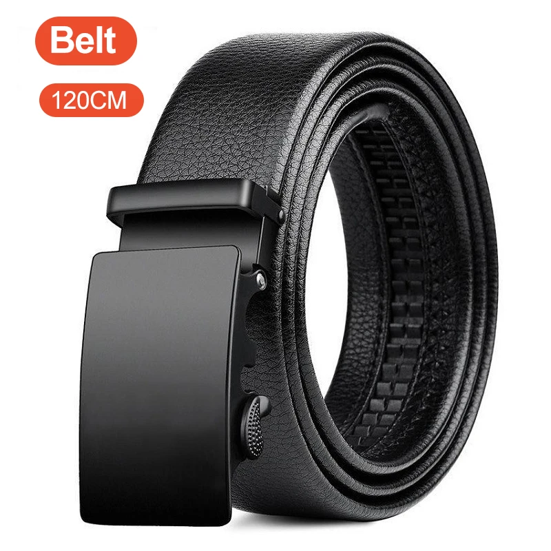 Leather Works Belt - Męski pasek biznesowy z metalową automatyczną