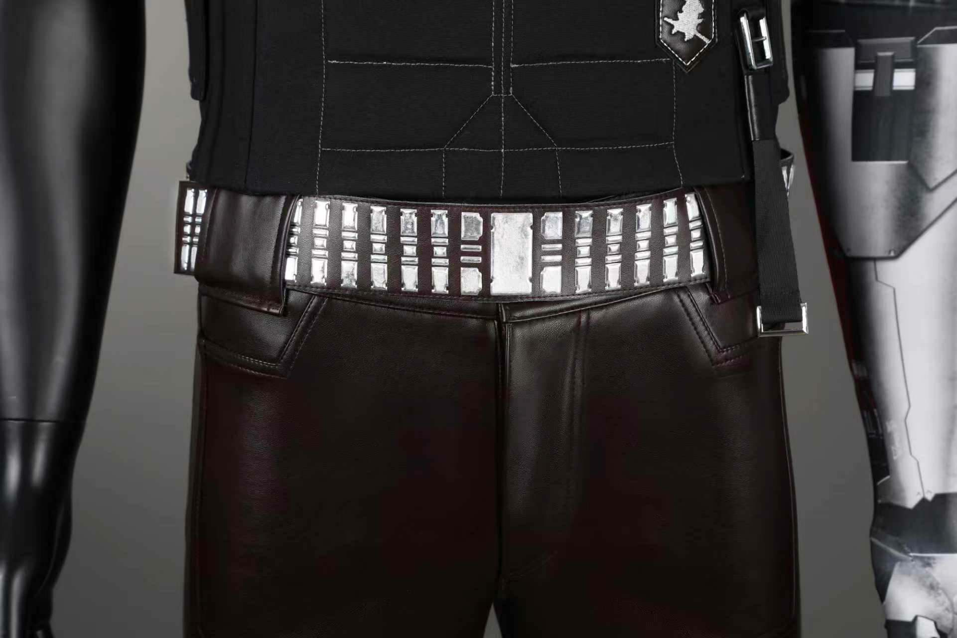 Leather Work Pants - Kostium Cosplay Johnny'ego Silverhanda na Halloween,