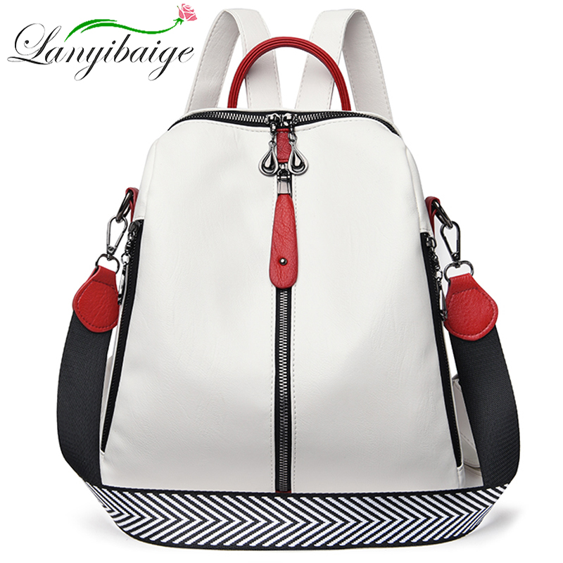 Leather Work Backpack - Modny plecak kobiety plecak z miękkiej