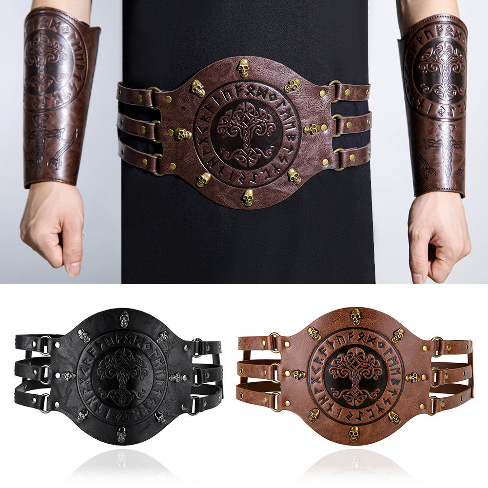 Leather Work Pants - Szeroki średniowieczny pas-gorset, strój wikinga, pirata,