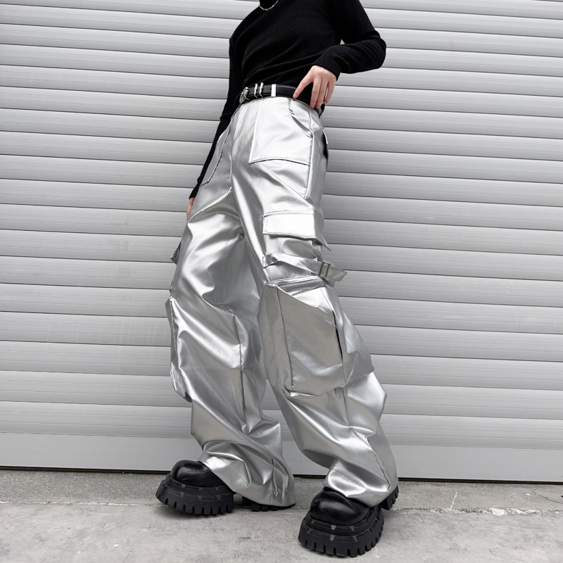 Srebrne skórzane spodnie męski – Leather Work Pants recenzja i cena