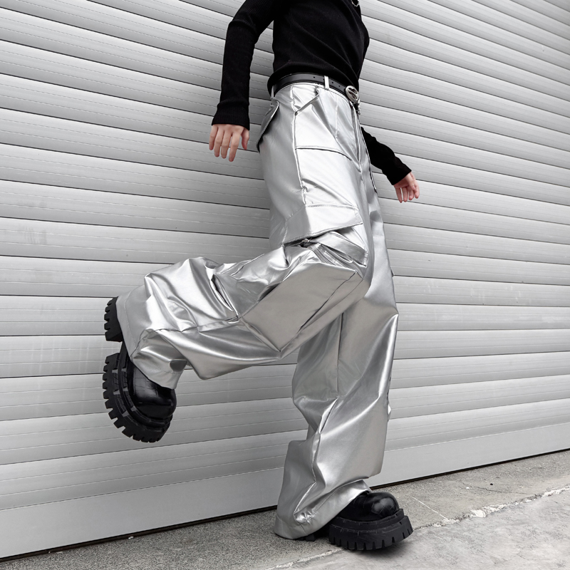 Srebrne skórzane spodnie męski – Leather Work Pants recenzja i cena
