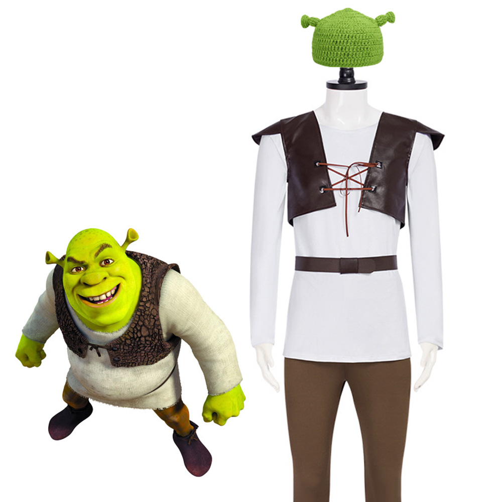 Shrek Cosplay kostiumy zielony – Leather Work Vest recenzja i cena