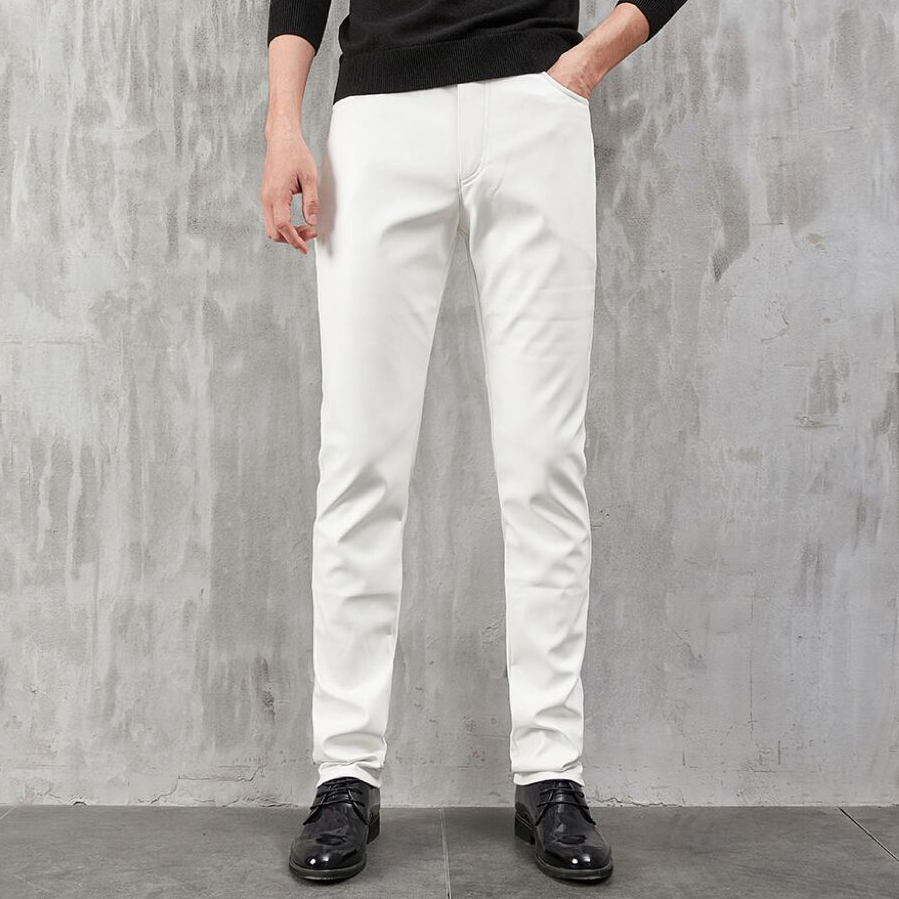Męskie spodnie skórzane Skinny – Leather Work Pants recenzja i cena