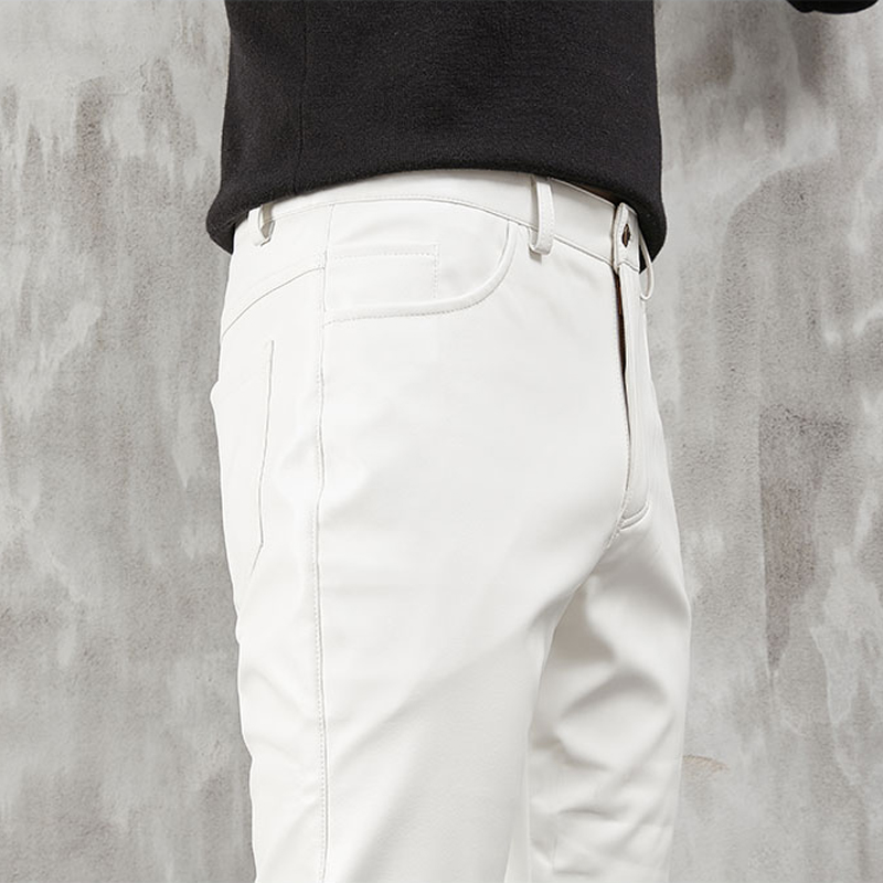 Męskie spodnie skórzane Skinny – Leather Work Pants recenzja i cena