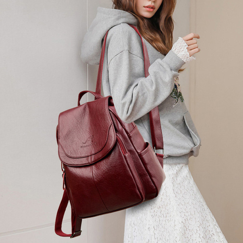 9 kolorów kobiet miękkie skórz – Leather Work Backpack recenzja i cena