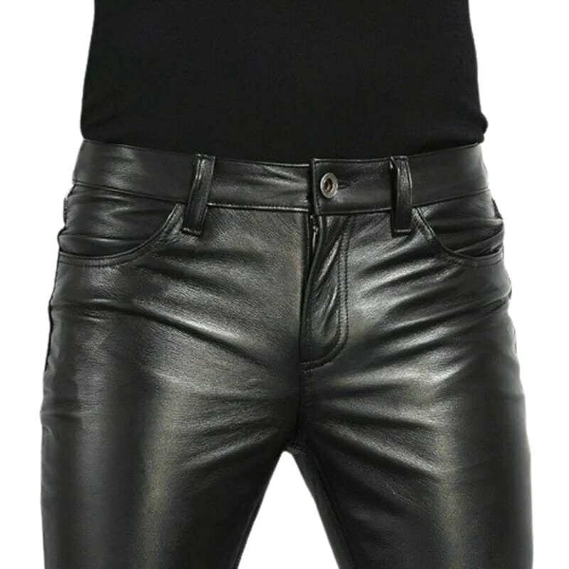Wybór Spodnie ze skóry PU Moda – Leather Work Pants recenzja i cena