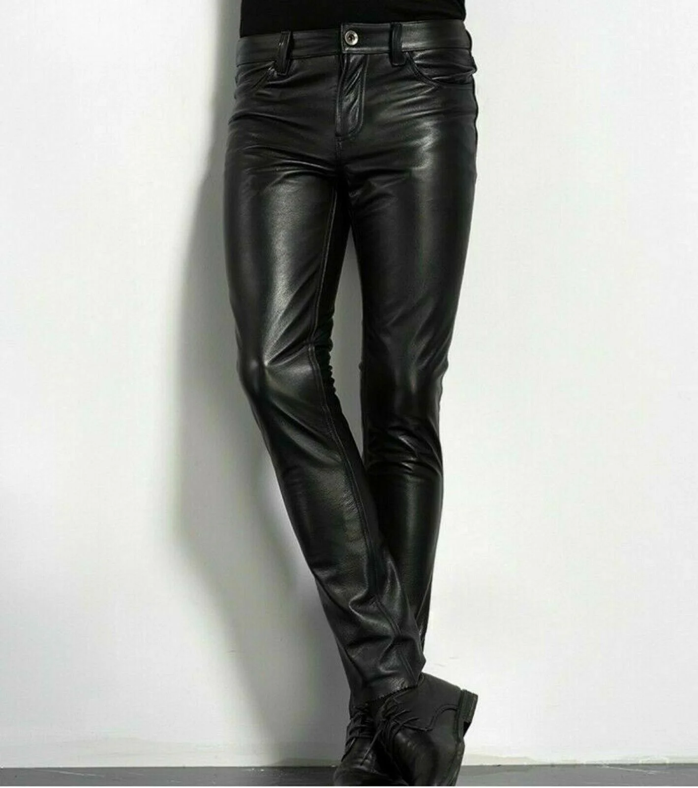 Wybór Spodnie ze skóry PU Moda – Leather Work Pants recenzja i cena