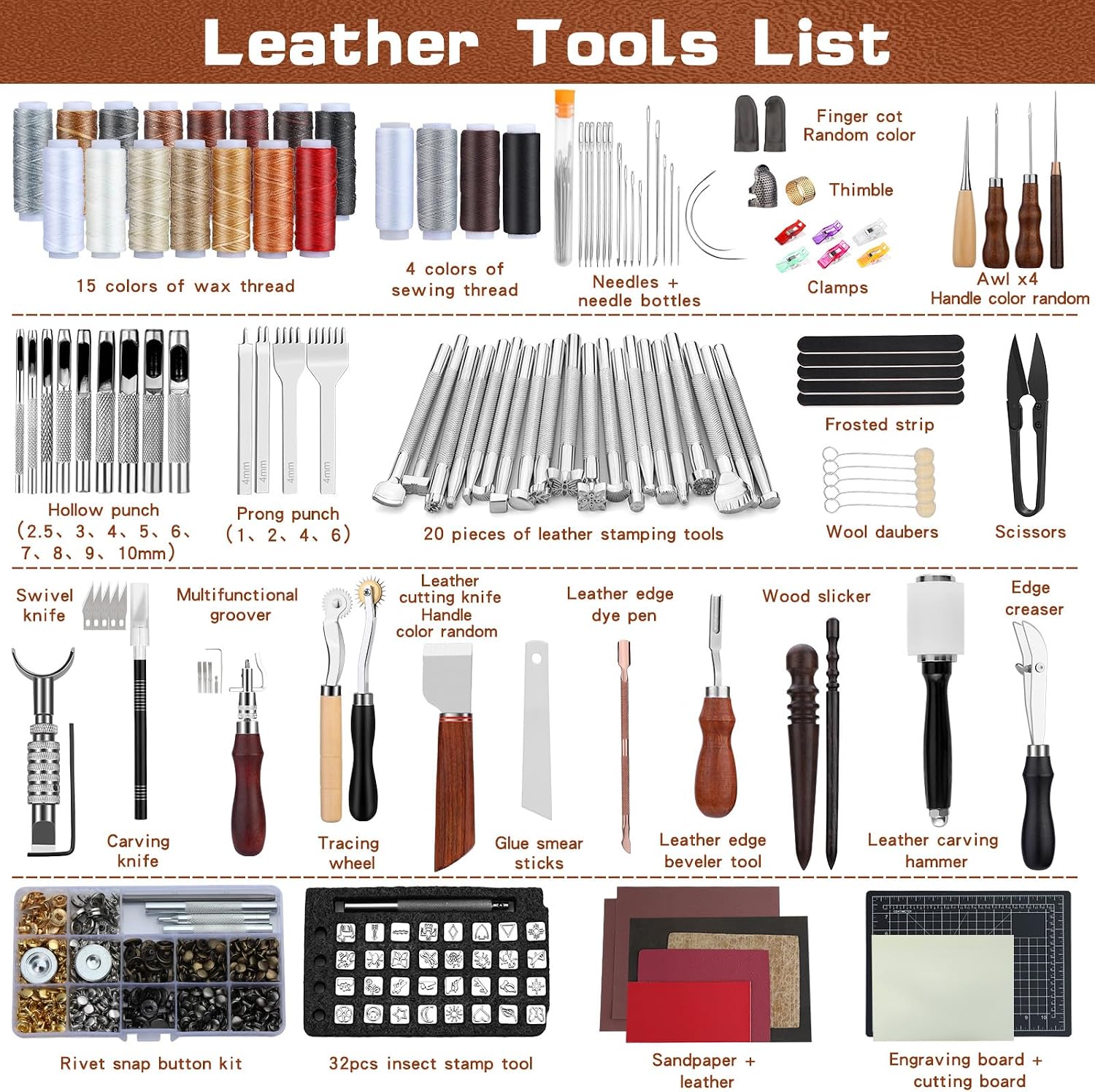 Zestaw narzędzi do obróbki skó – Leather Work Leather recenzja i cena