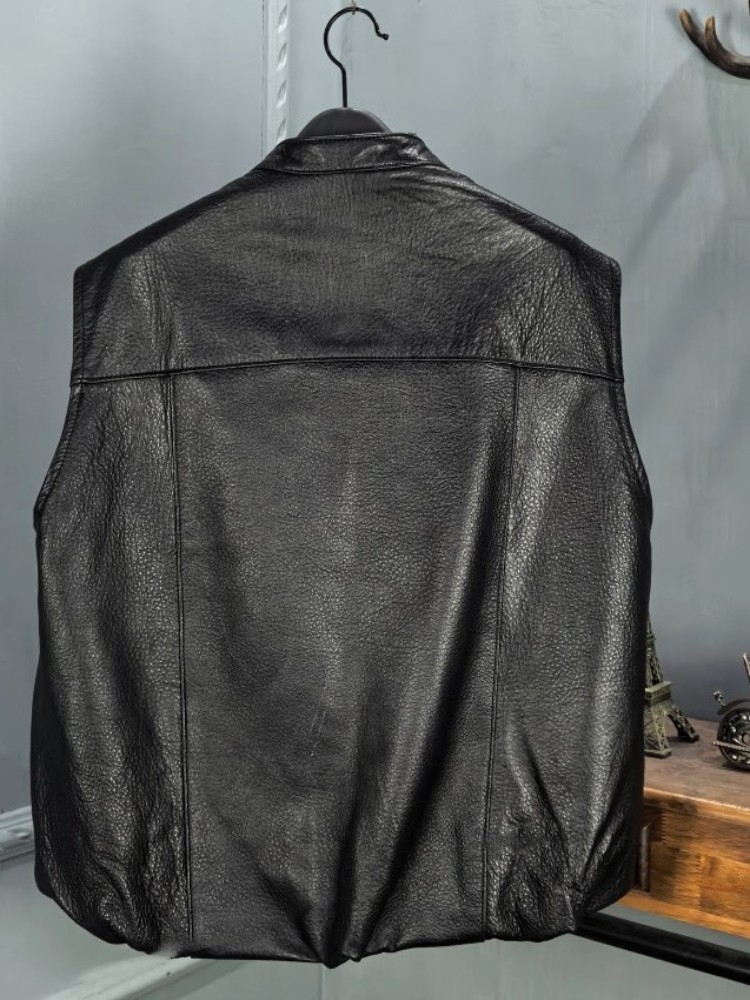 Jesienna Moda Naturalna Skóra  – Leather Work Vest recenzja i cena