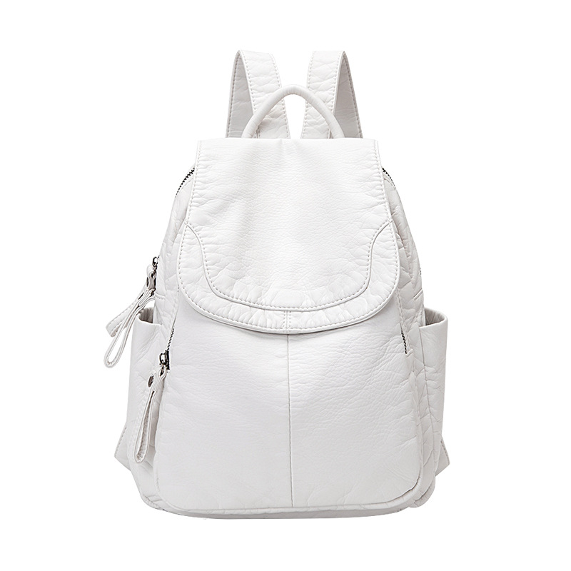 Plecak damski biały sprany ple – Leather Work Backpack recenzja i cena