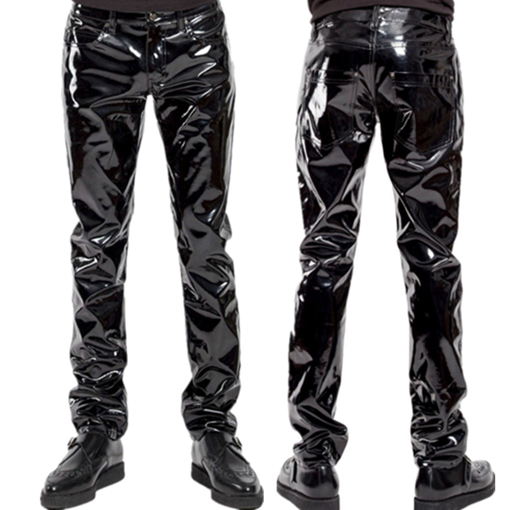 Błyszczące spodnie lateksowe z – Leather Work Pants recenzja i cena
