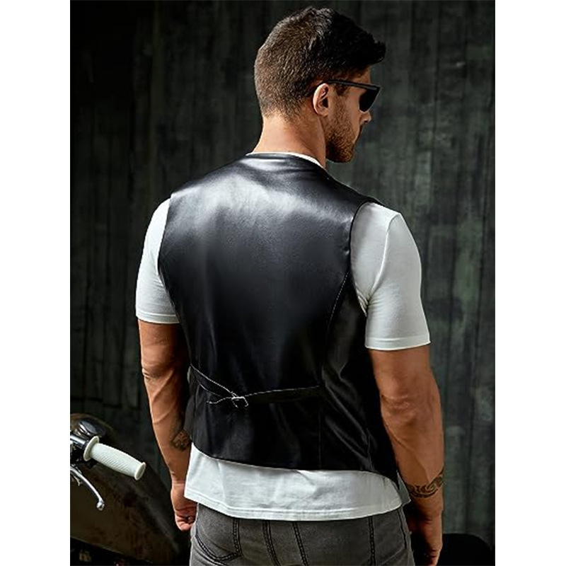 Nowa, prosta męska kamizelka z – Leather Work Vest recenzja i cena
