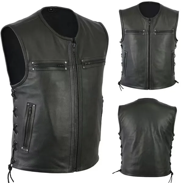 Nowa skórzana kamizelka z wyso – Leather Work Vest recenzja i cena