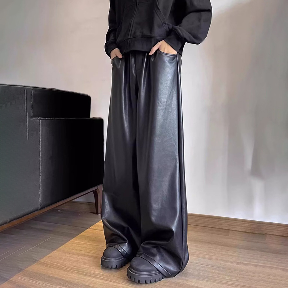 Męskie spodnie retro z imitacj – Leather Work Pants recenzja i cena