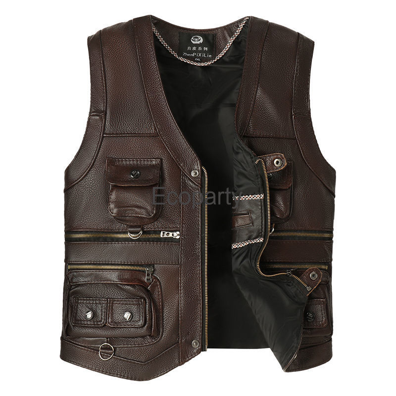 2024 jesienno-zimowa skórzana  – Leather Work Vest recenzja i cena